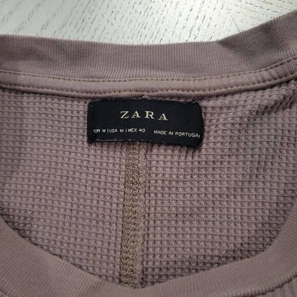 ZARA Waffle Tee(L010) Size M for Women - Picture 5 of 6